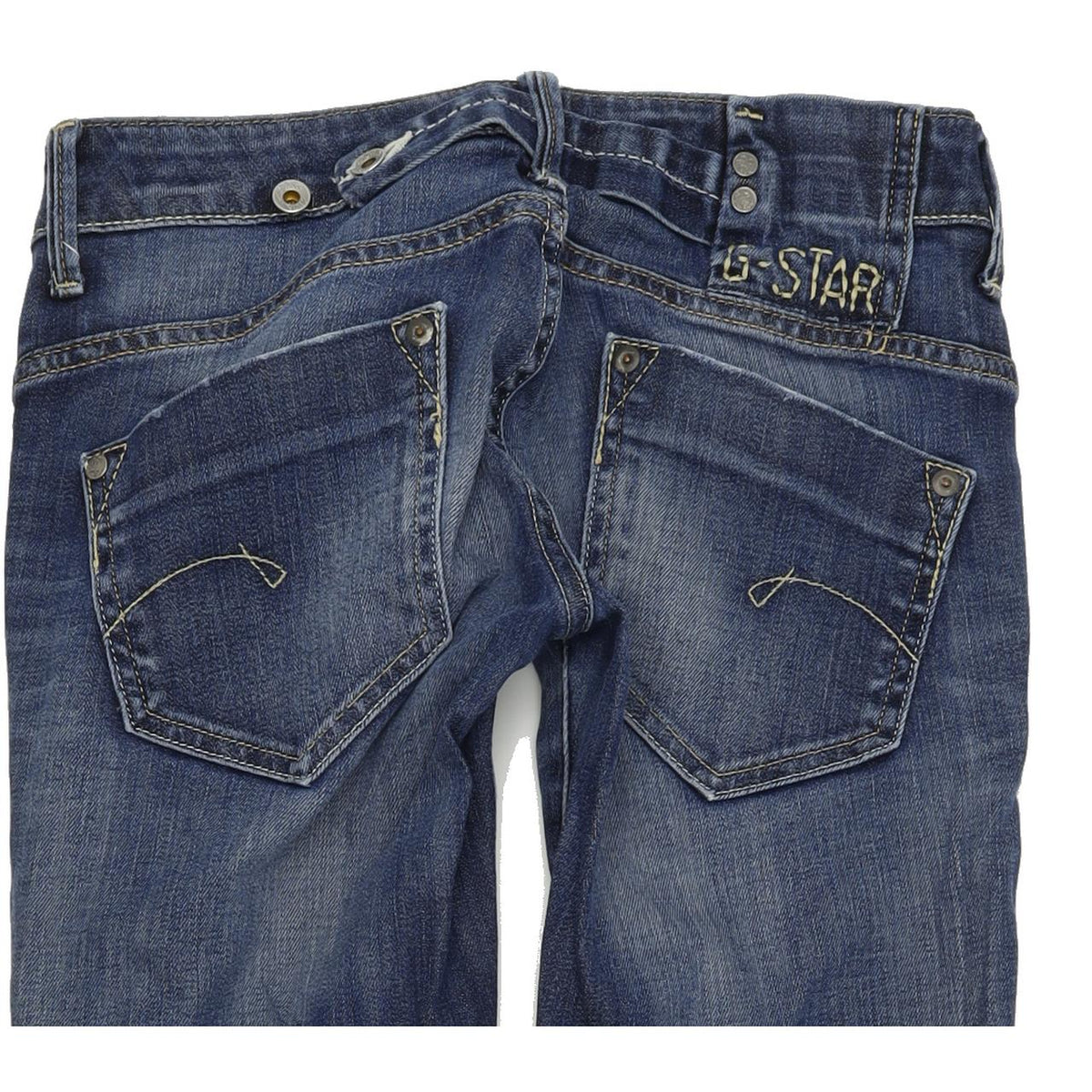 G-Star Women Blue Straight Regular Stretch Jeans W26 L30
