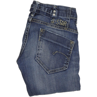G-Star Women Blue Straight Regular Stretch Jeans W26 L30
