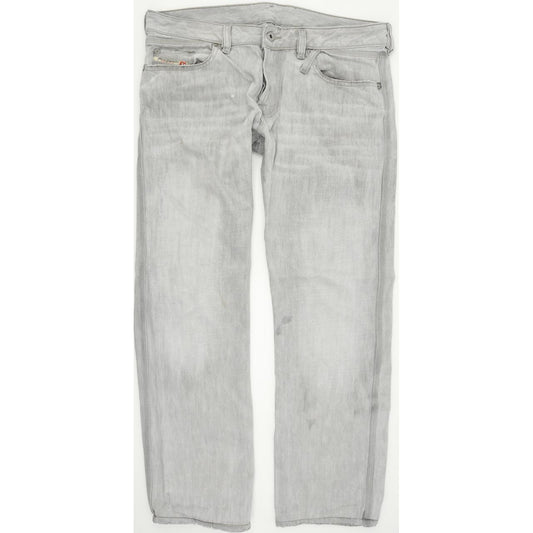 Diesel Reslim Men Grey Straight Regular Jeans W33 L29