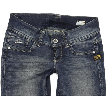 G-Star Lynn Women Blue Straight Regular Stretch Jeans W26 L30