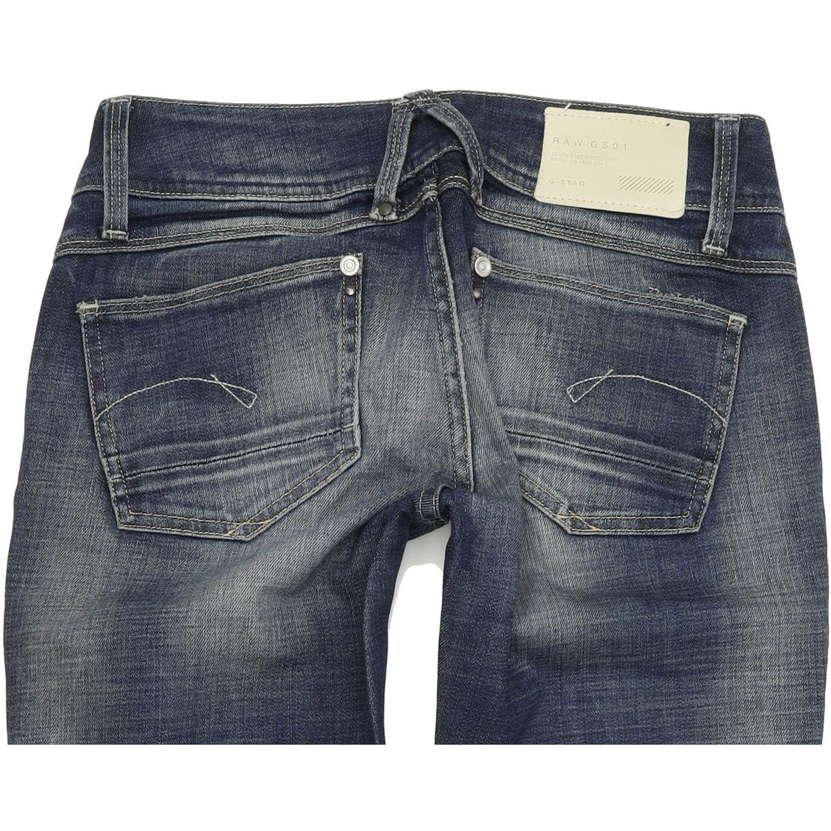 G-Star Lynn Women Blue Straight Regular Stretch Jeans W26 L30