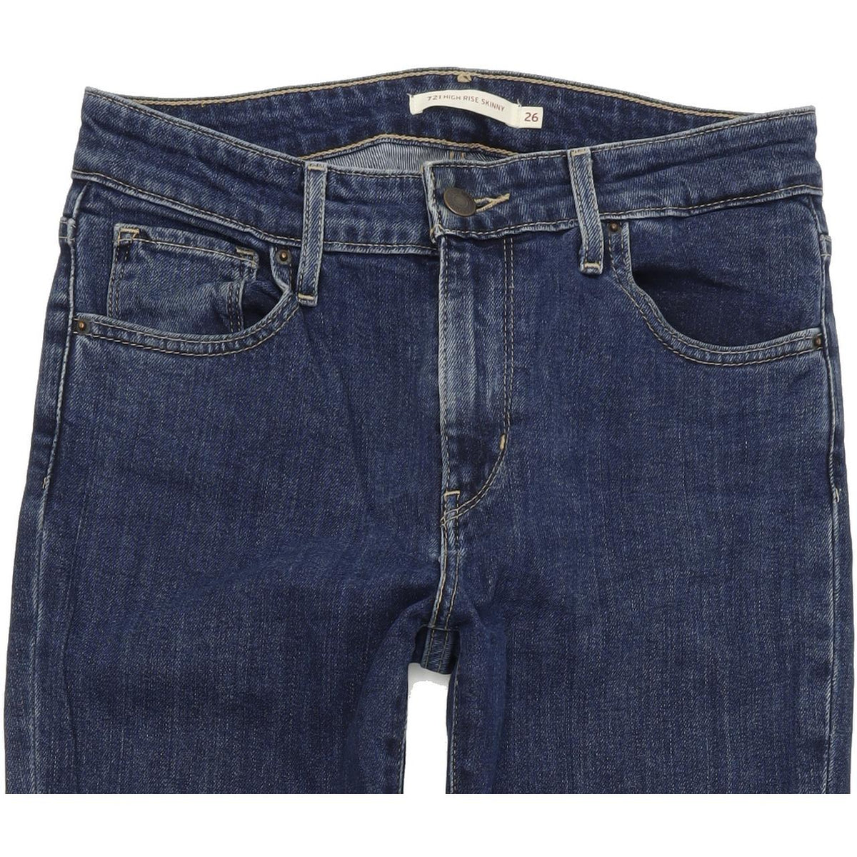 Levi's 721 Women Blue Skinny Slim Stretch Jeans W26 L32