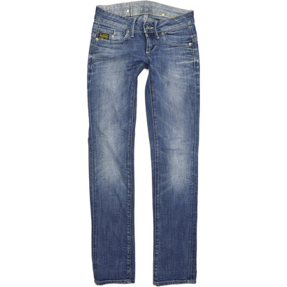 G-Star Women Blue Straight Regular Stretch Jeans W26 L32