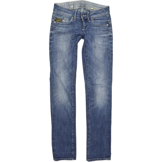 G-Star Women Blue Straight Regular Stretch Jeans W26 L32
