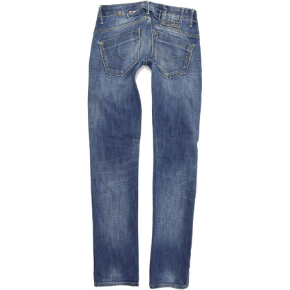 G-Star Women Blue Straight Regular Stretch Jeans W26 L32
