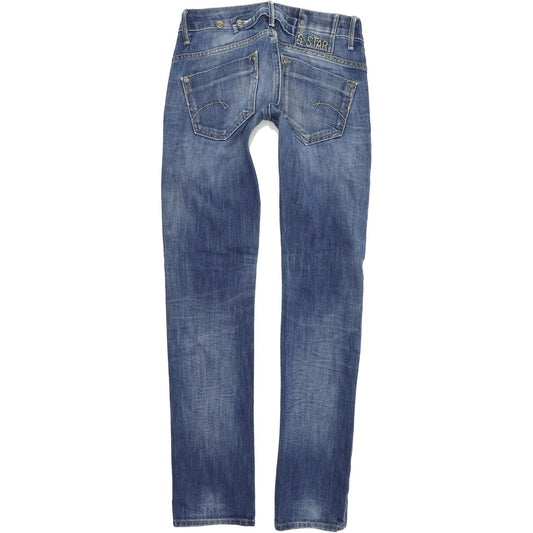 G-Star Women Blue Straight Regular Stretch Jeans W26 L32