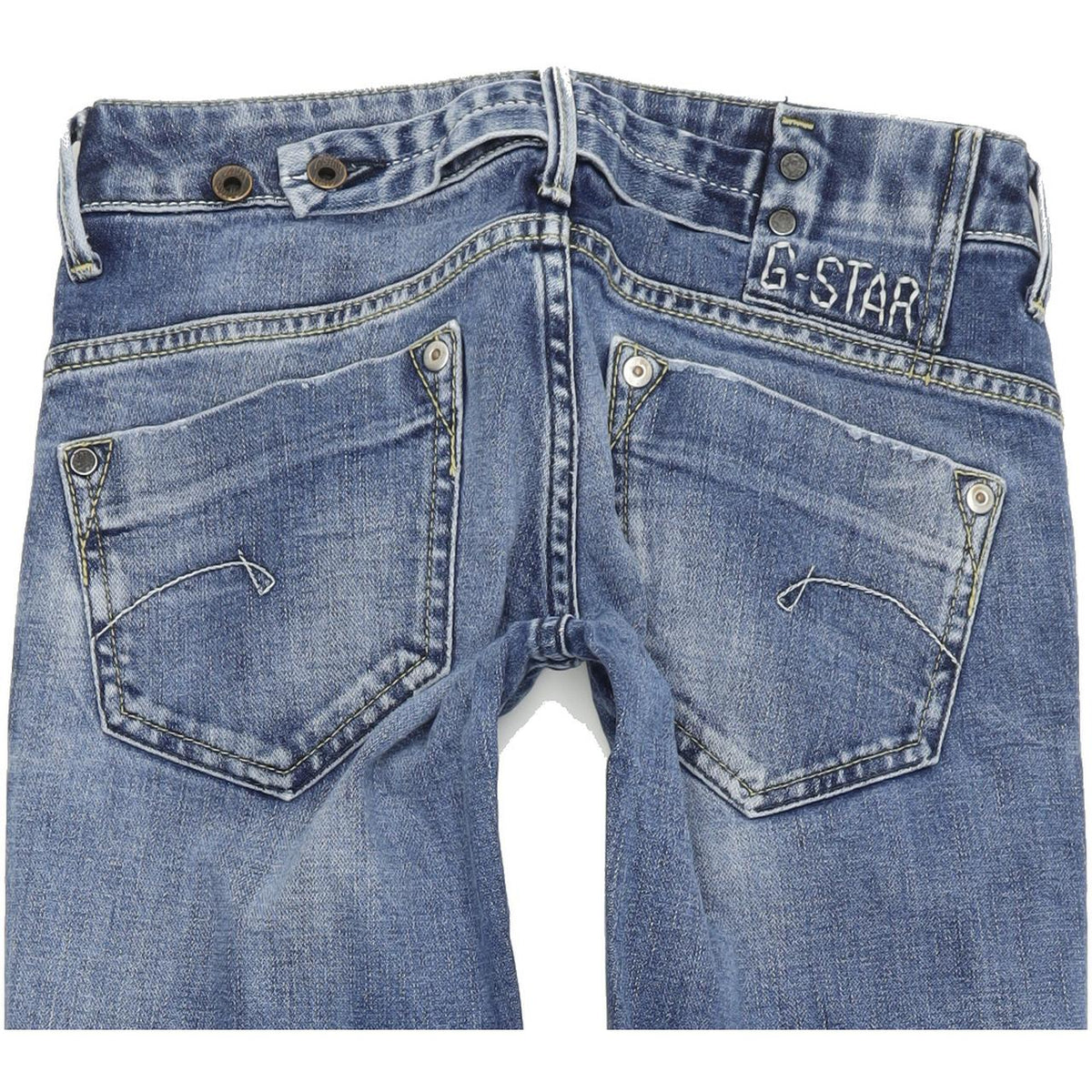 G-Star Women Blue Straight Regular Stretch Jeans W26 L32
