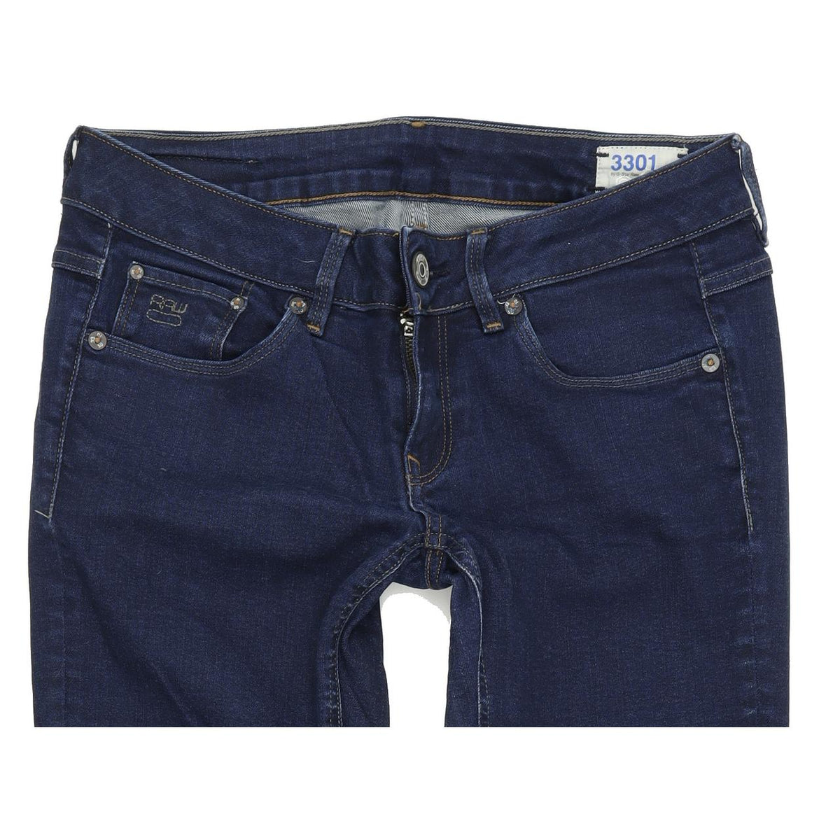 G-Star 3301 Women Blue Bootcut Regular Stretch Jeans W29 L26