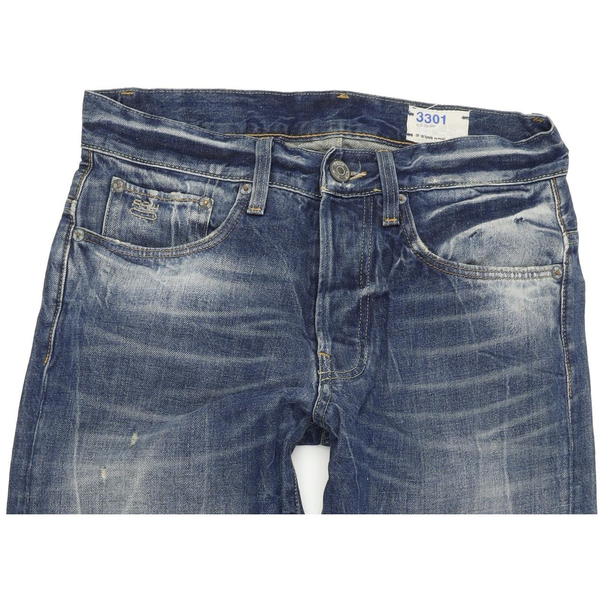 G-Star 3301 Women Blue Straight Regular Jeans W28 L32