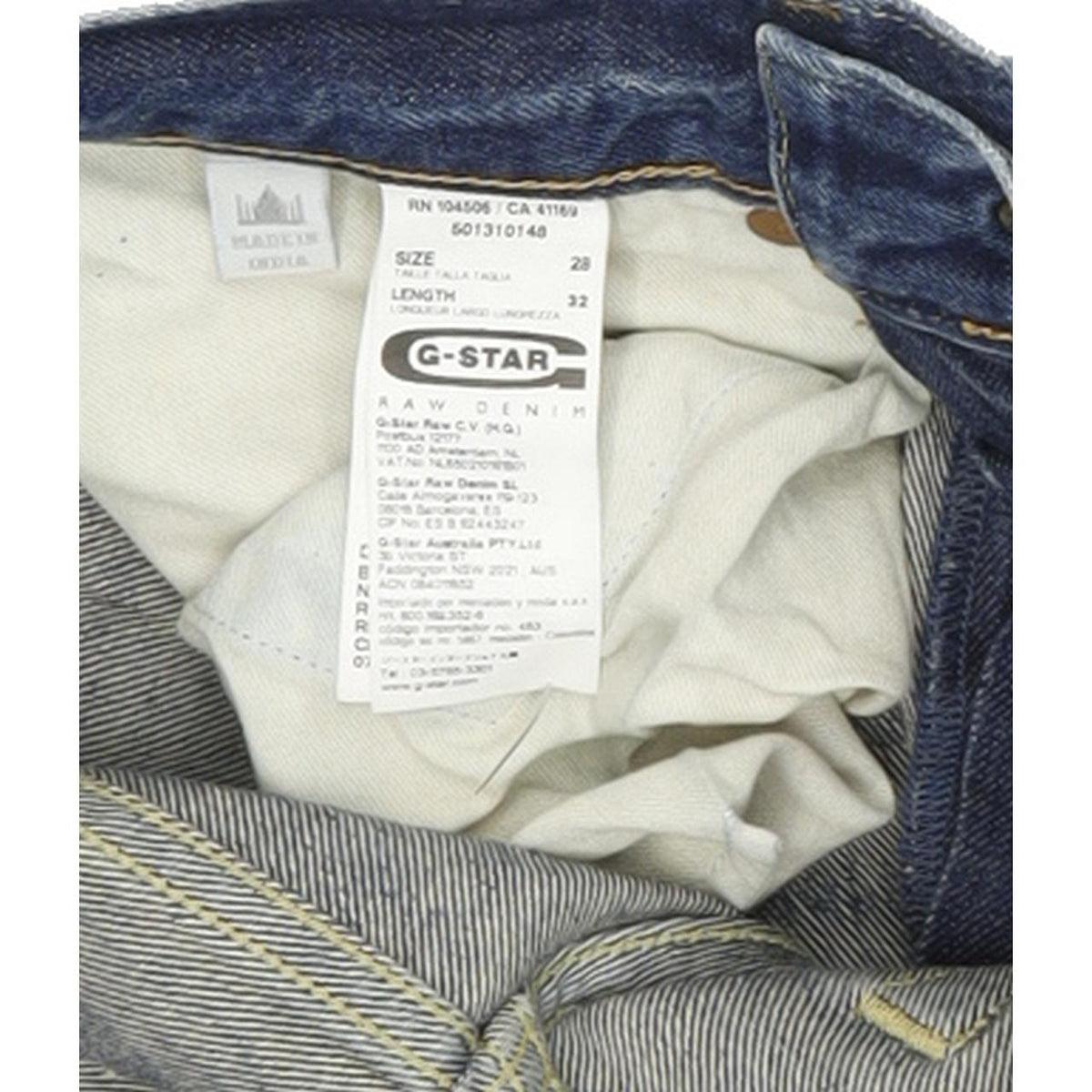 G-Star 3301 Women Blue Straight Regular Jeans W28 L32