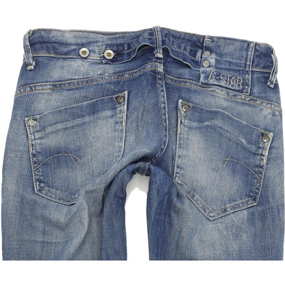 G-Star Women Blue Straight Regular Stretch Jeans W26 L34