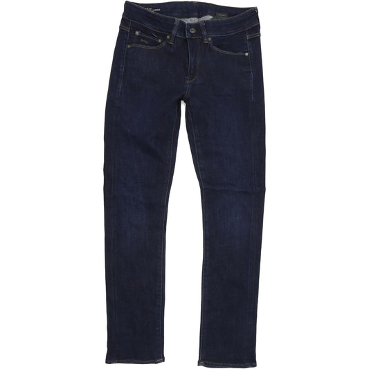 G-Star 3301 Contour Women Blue Straight Slim Stretch Jeans W27 L30