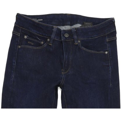 G-Star 3301 Contour Women Blue Straight Slim Stretch Jeans W27 L30