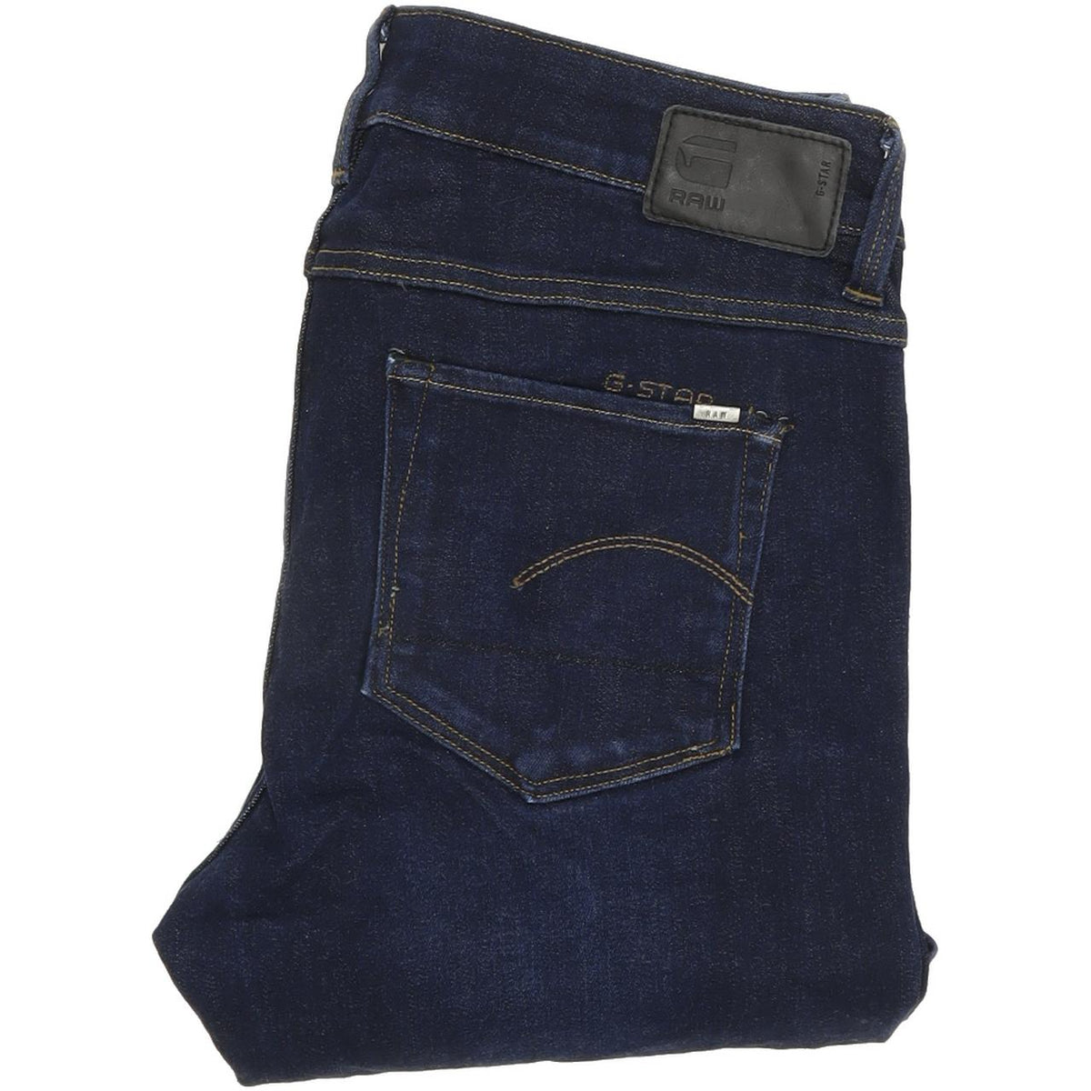 G-Star 3301 Contour Women Blue Straight Slim Stretch Jeans W27 L30