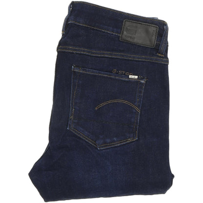 G-Star 3301 Contour Women Blue Straight Slim Stretch Jeans W27 L30