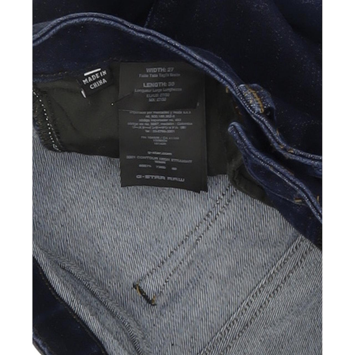 G-Star 3301 Contour Women Blue Straight Slim Stretch Jeans W27 L30