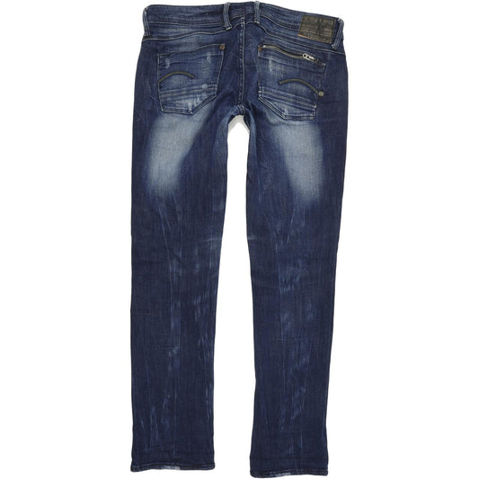 G-Star Women Blue Straight Regular Stretch Jeans W28 L30