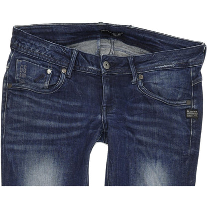 G-Star Women Blue Straight Regular Stretch Jeans W28 L30