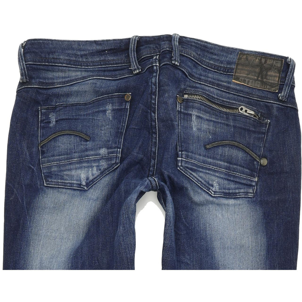 G-Star Women Blue Straight Regular Stretch Jeans W28 L30