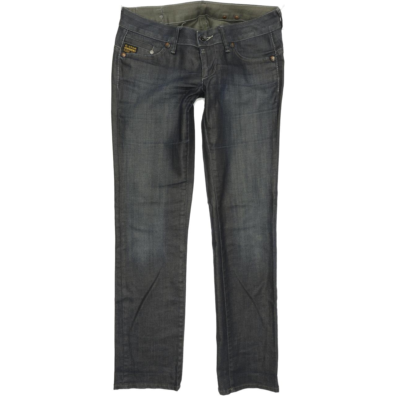 G-Star Midge Women Blue Straight Regular Stretch Jeans W28 L32