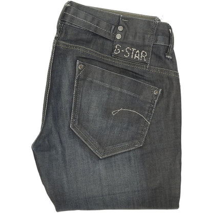 G-Star Midge Women Blue Straight Regular Stretch Jeans W28 L32