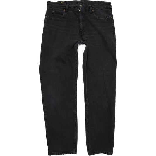 Lee Portland Men Black Straight Regular Jeans W38 L34