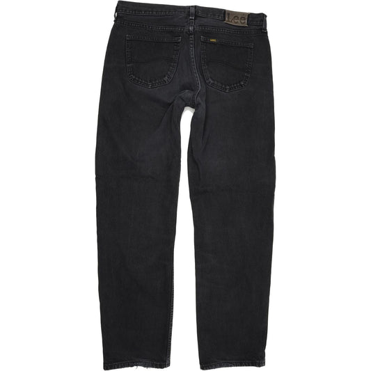 Lee Portland Men Black Straight Regular Jeans W38 L34