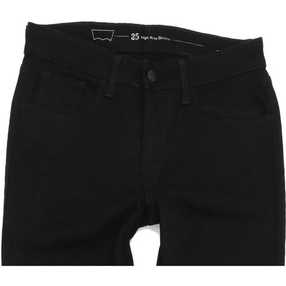 Levi's High Rise Women Black Skinny Slim Stretch Jeans W25 L31
