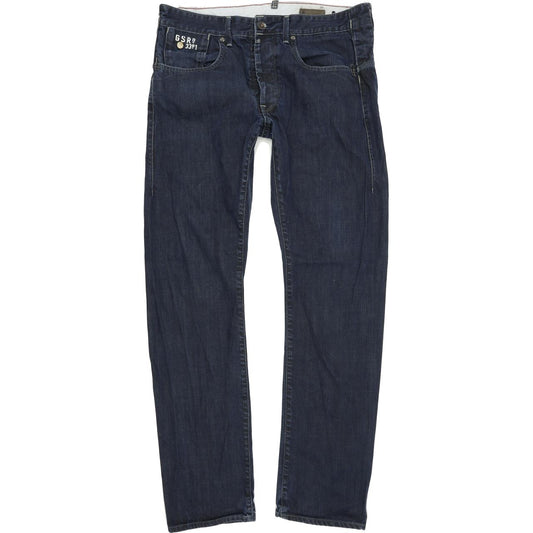 G-Star Structor Men Blue Straight Slim Jeans W34 L34