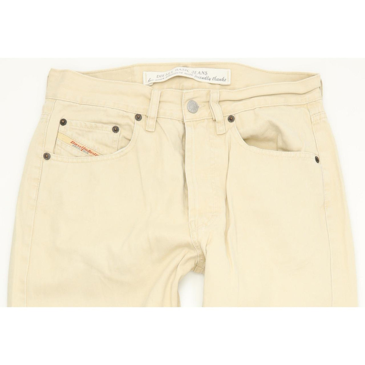 Diesel Cheyenne Men Beige Straight Relaxed Jeans W30 L31