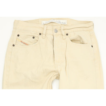 Diesel Cheyenne Men Beige Straight Relaxed Jeans W30 L31