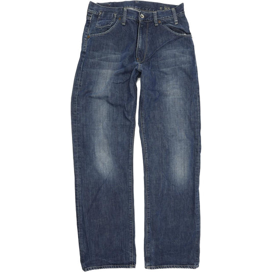 G-Star Men Blue Straight Regular Jeans W32 L34