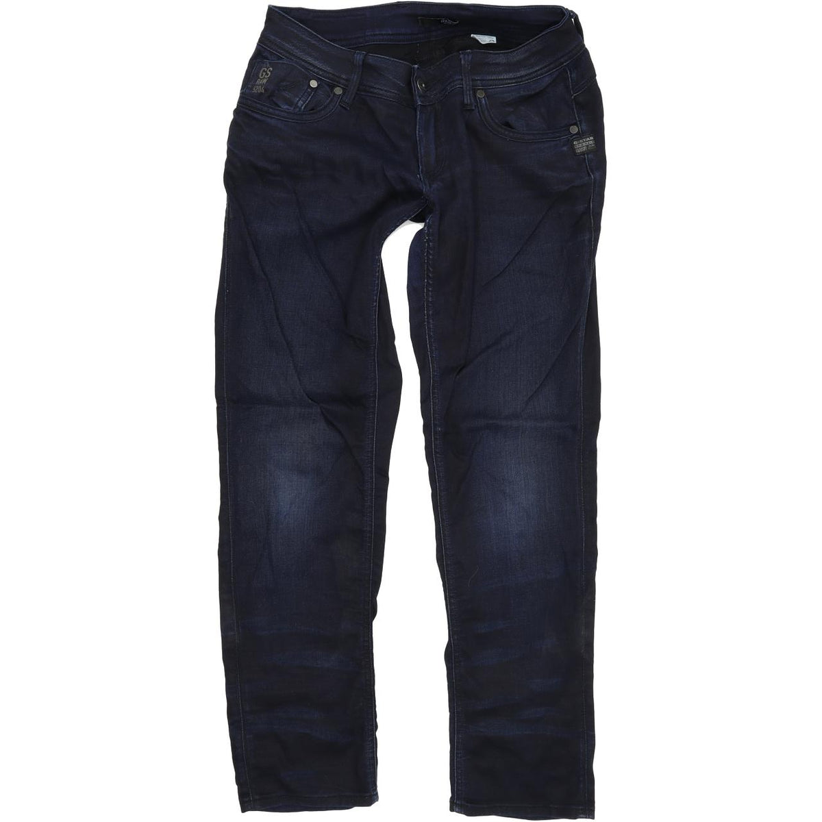 G-Star Women Blue Straight Regular Stretch Jeans W31 L30