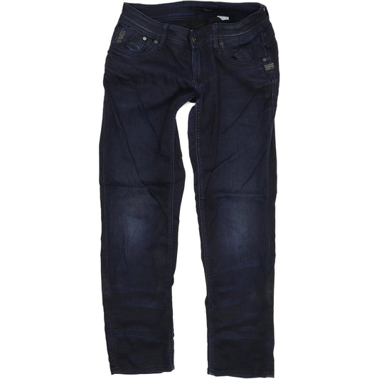 G-Star Women Blue Straight Regular Stretch Jeans W31 L30
