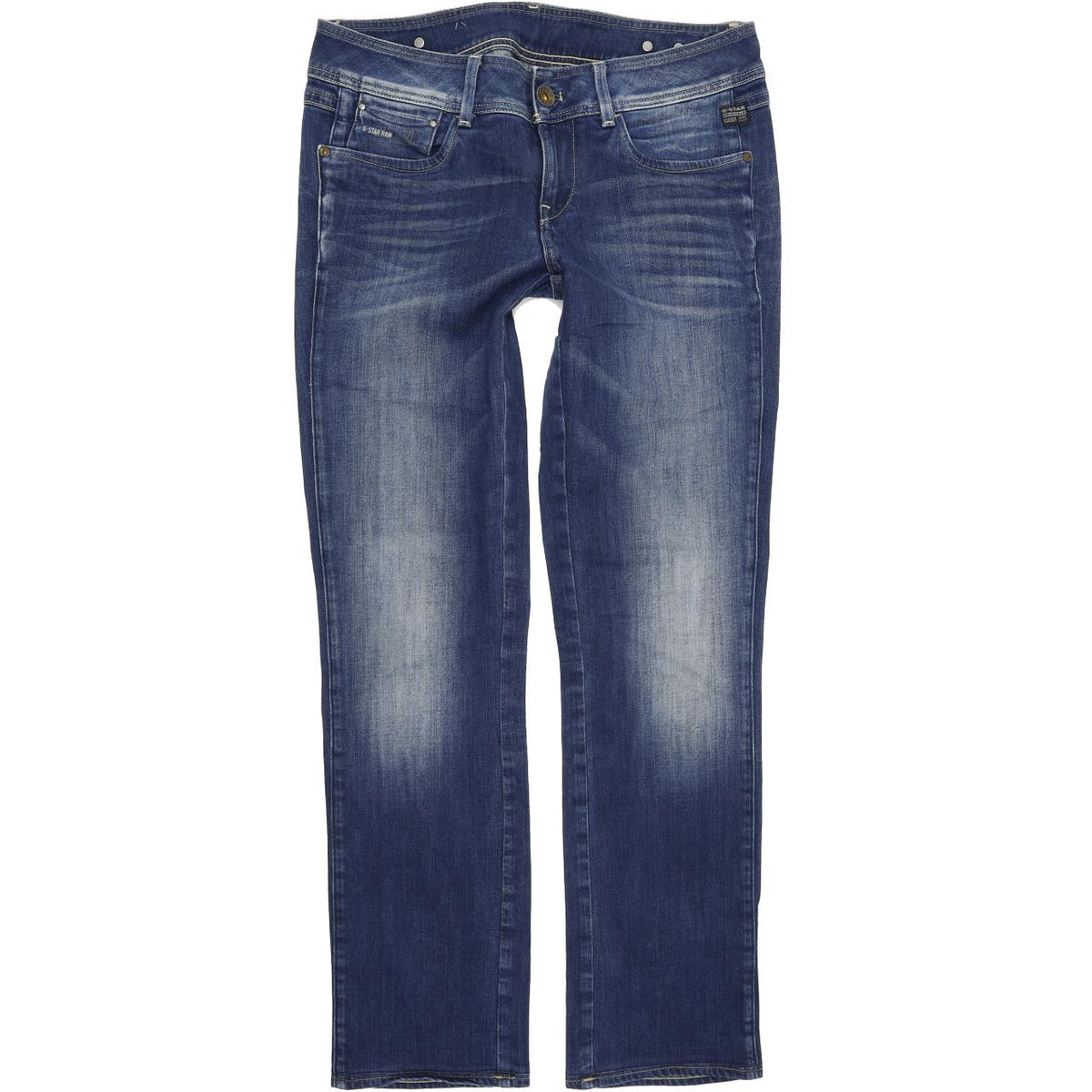 G-Star New Ford Women Blue Straight Regular Stretch Jeans W31 L32