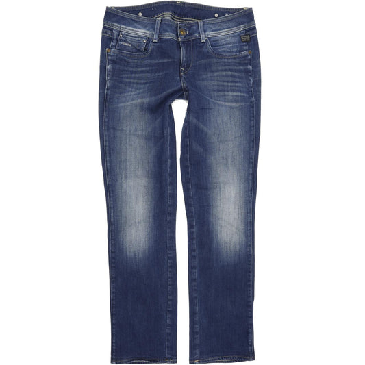 G-Star New Ford Women Blue Straight Regular Stretch Jeans W31 L32