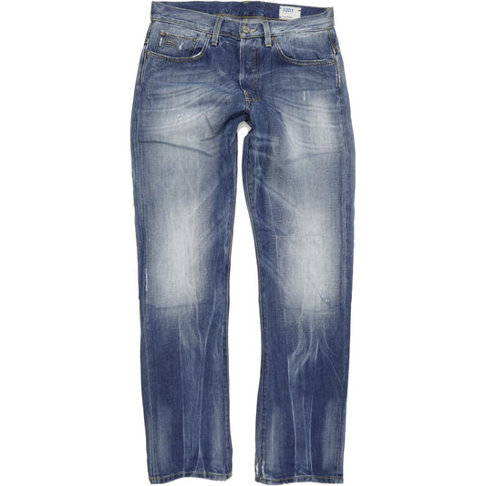 G-Star 3301 Men Blue Straight Regular Jeans W32 L34