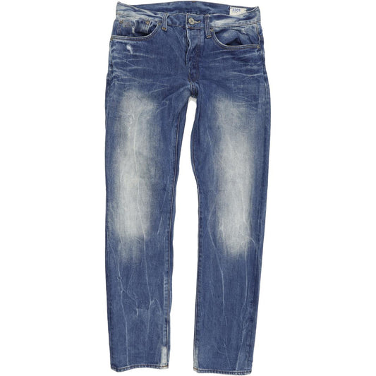 G-Star 3301 Men Blue Straight Regular Jeans W32 L32
