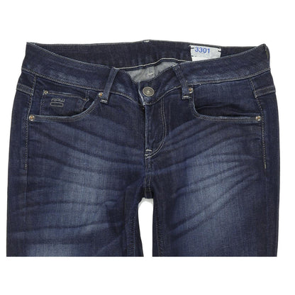 G-Star 3301 Women Blue Bootcut Regular Stretch Jeans W29 L30