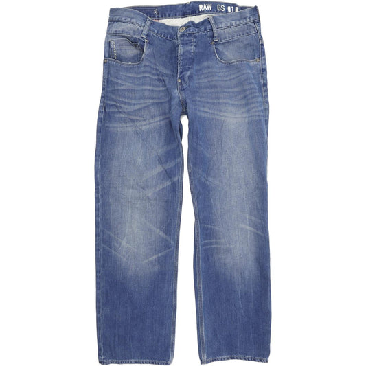 G-Star New Radar Men Blue Straight Loose Jeans W33 L30