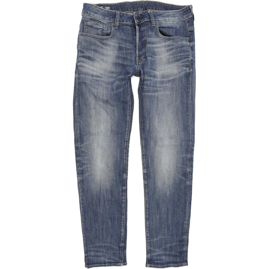 G-Star 3301 Men Blue Skinny Slim Stretch Jeans W32 L32
