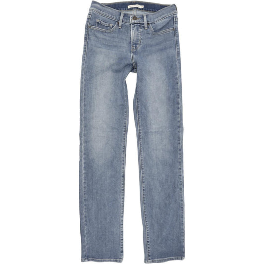 Levi's 314 Shapping Women Blue Straight Regular Stretch Jeans W25 L32