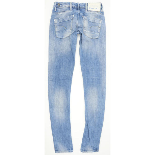 G-Star Low T Women Blue Skinny Slim Stretch Jeans W25 L32
