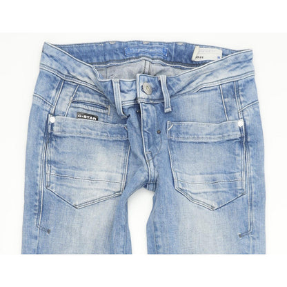 G-Star Low T Women Blue Skinny Slim Stretch Jeans W25 L32