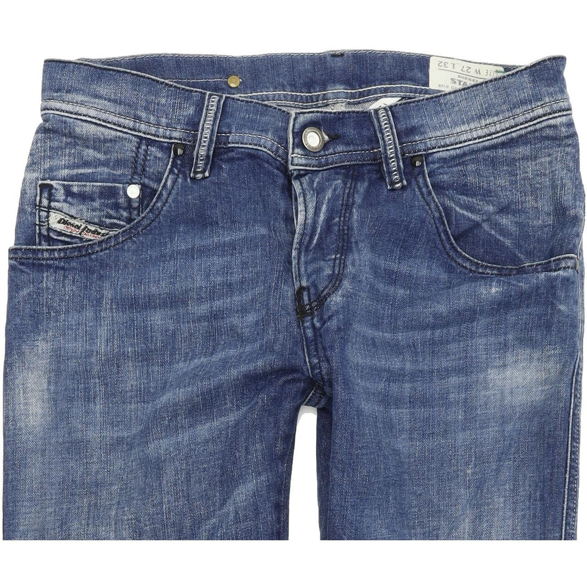Diesel Staffi 008JQ Women Blue Tapered Slim Stretch Jeans W27 L30