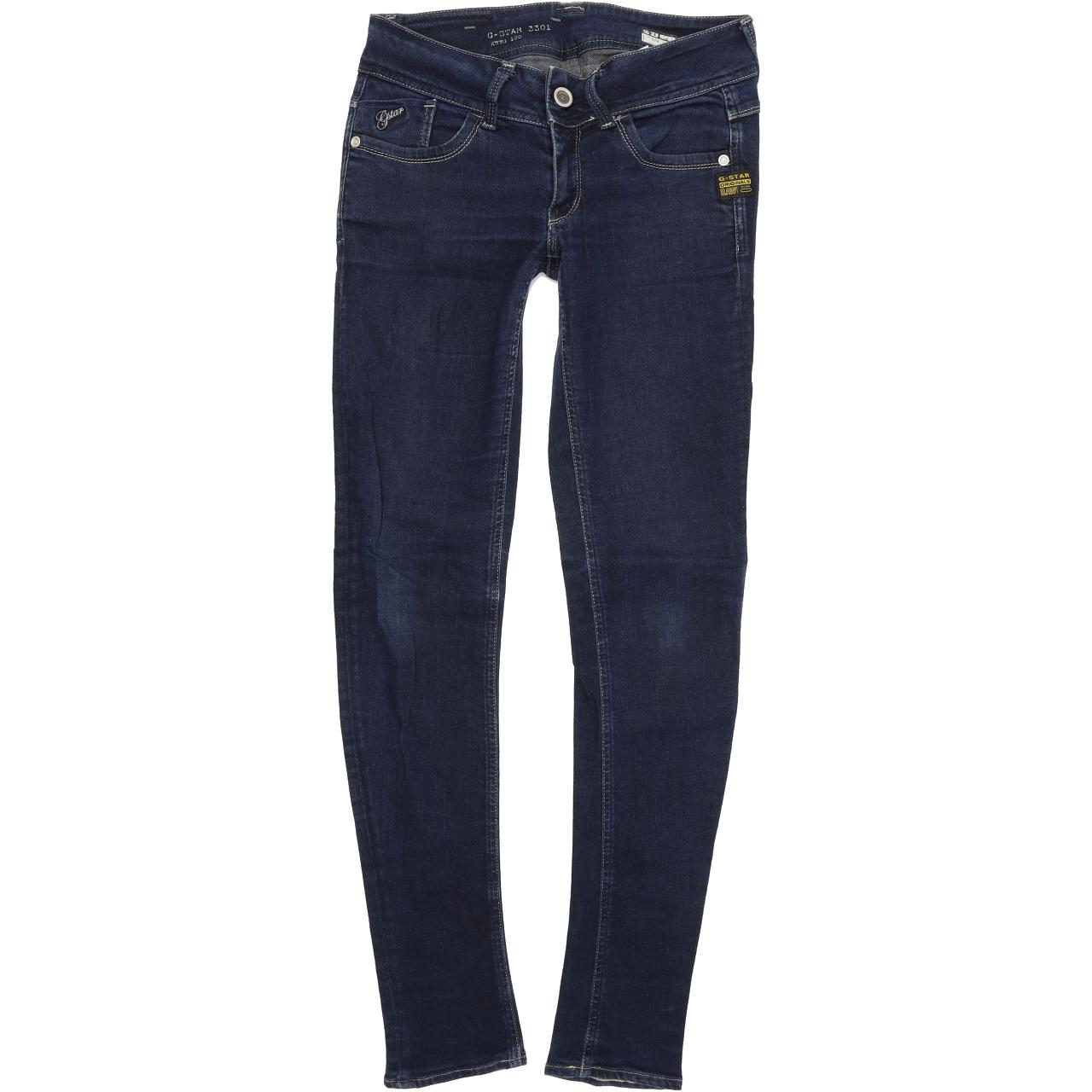 G-Star Lynn Women Blue Skinny Slim Stretch Jeans W28 L32