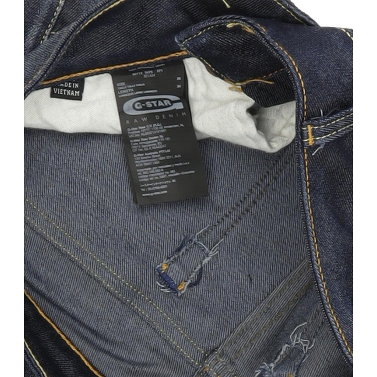 G-Star 3301 Women Blue Straight Regular Stretch Jeans W26 L28