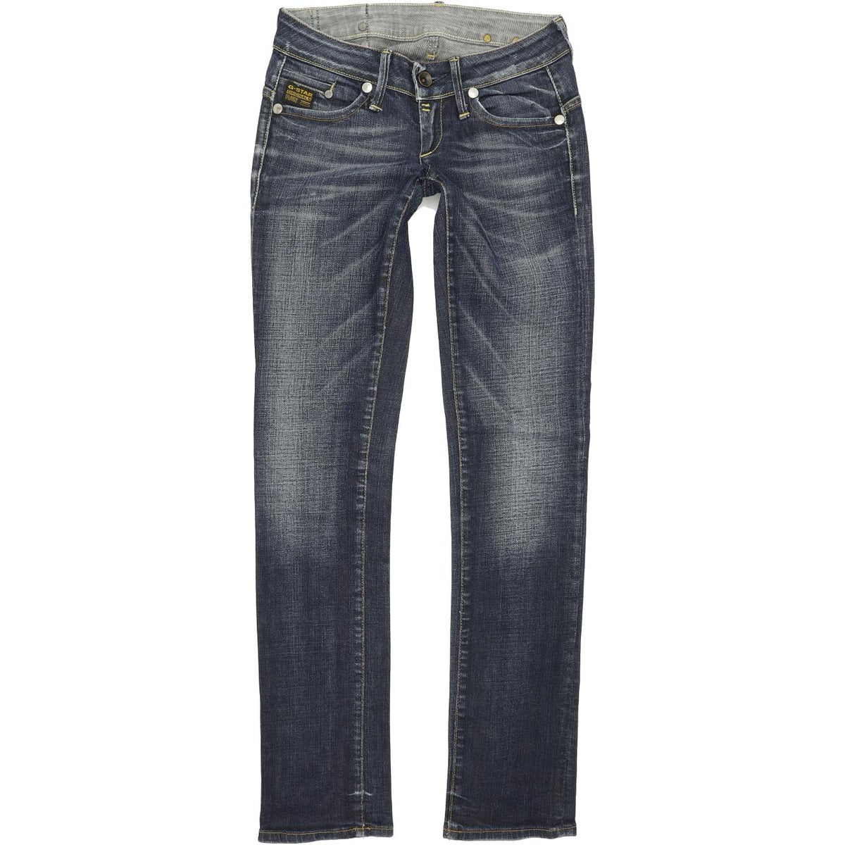 G-Star Midge Women Blue Straight Regular Stretch Jeans W26 L34