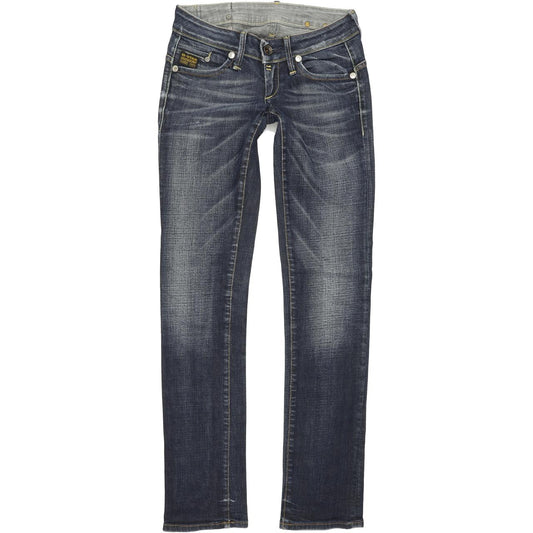 G-Star Midge Women Blue Straight Regular Stretch Jeans W26 L34