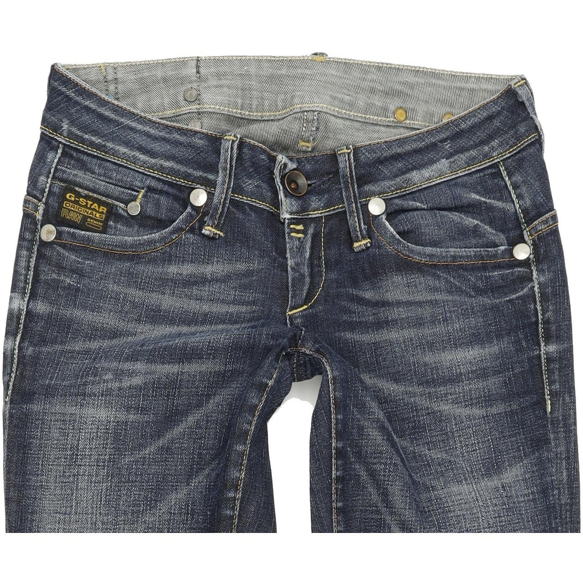 G-Star Midge Women Blue Straight Regular Stretch Jeans W26 L34